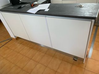 Muebles cocina Bricodepot - Gris y Blanco
