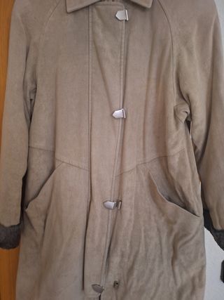 Abrigo beige pelo 