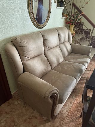 Sofá 3 plazas beige
