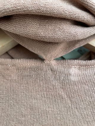 Jersey Zara beige con lazada