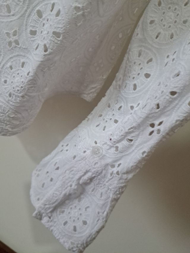 Blusa Lanidor branca c/bordado