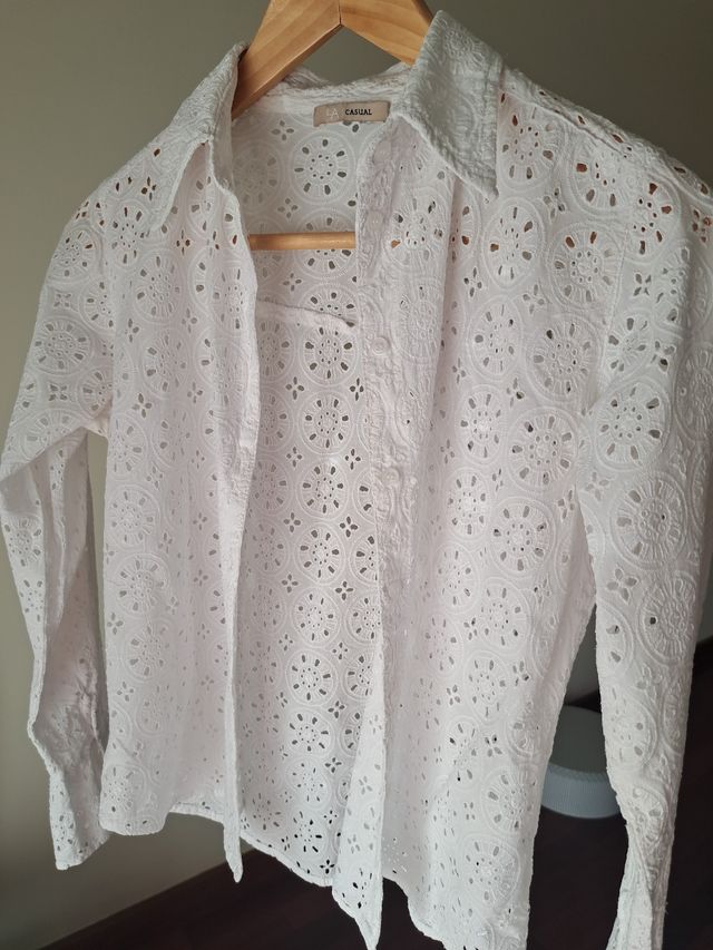 Blusa Lanidor branca c/bordado