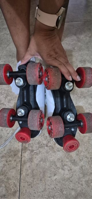 Patines clásicos blancos 4 ruedas