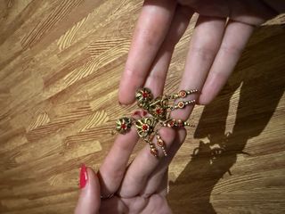 Pendientes dorados baturra