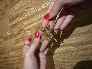 Pendientes dorados baturra