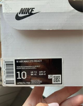 Nike Air Max 270 React - Beige/Marrón