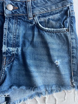 ZARA: Shorts vaquero+top fruncido cordón TM nuevo