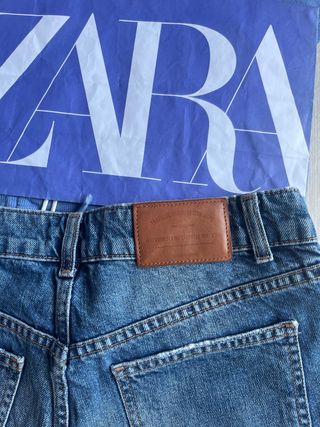 ZARA: Shorts vaquero+top fruncido cordón TM nuevo