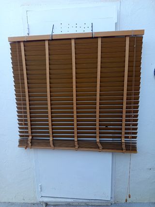 Tende veneziane in legno marrone 3 pz.