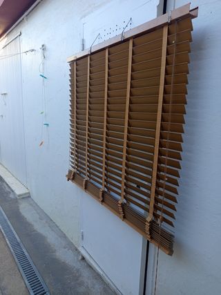 Tende veneziane in legno marrone 3 pz.
