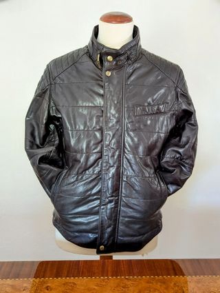 Biker Massimo Dutti piel marrón - M
