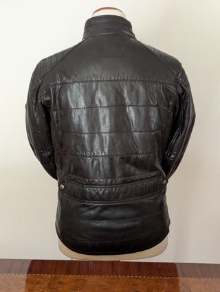 Biker Massimo Dutti piel marrón - M
