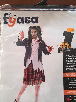 Disfraz de colegiala zombi para mujer