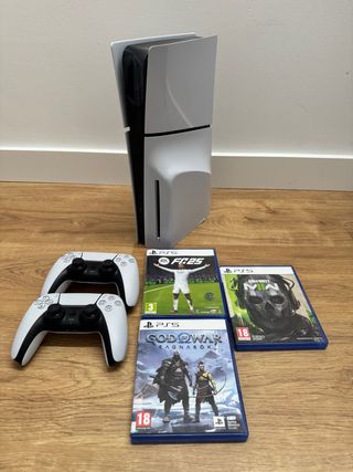 PS5 (PlayStation 5) Blanca + 2 Mandos + 3 Juegos