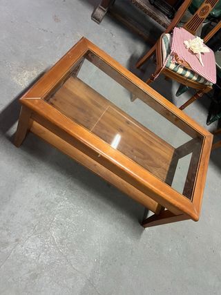 Mesa centro madera - cristal