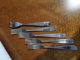 5 Forchette antiche in metallo