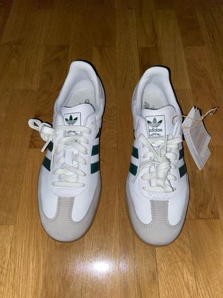 Zapatillas Adidas Samba OG - Blancas y Verdes