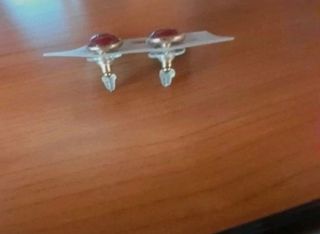 Orecchini clip color oro, rossi