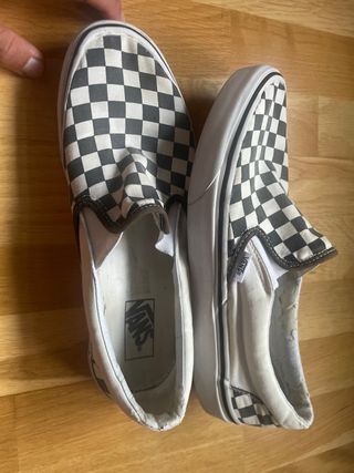 Vans Classic Slip-On - blanco y negro.Talla 43.