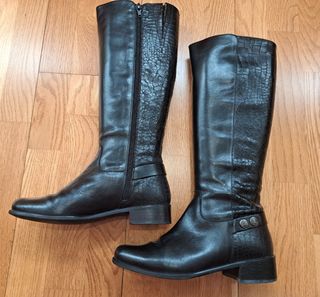 Botas altas Wonders piel negra
