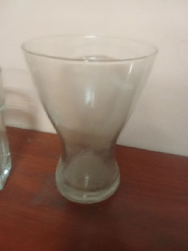 2 jarrones cristal transparentes