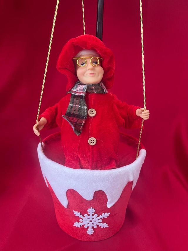 Mamma Natale in mongolfiera altezza 90 cm