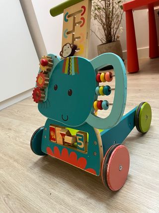 Andador Bebé Elefante Juguete Madera