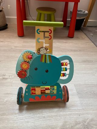 Andador Bebé Elefante Juguete Madera