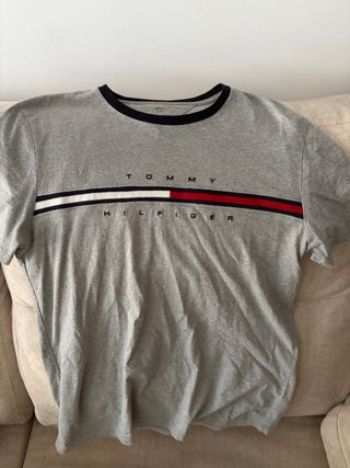 Camiseta Tommy Hilfiger L Gris