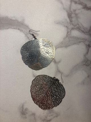 Orecchini a foglia, argento 