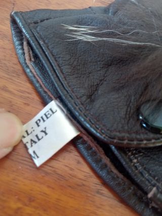 Guantes Piel Marrón Mujer