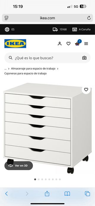 Cajonera blanca 5 cajones - Escritorio