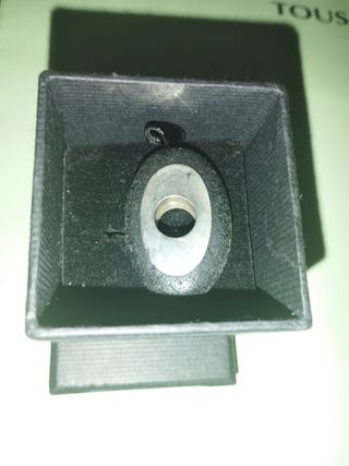 Anillo vintage plata y lava volcánica 