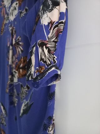 Camisa / blusa Vila azul estampado floral T-S