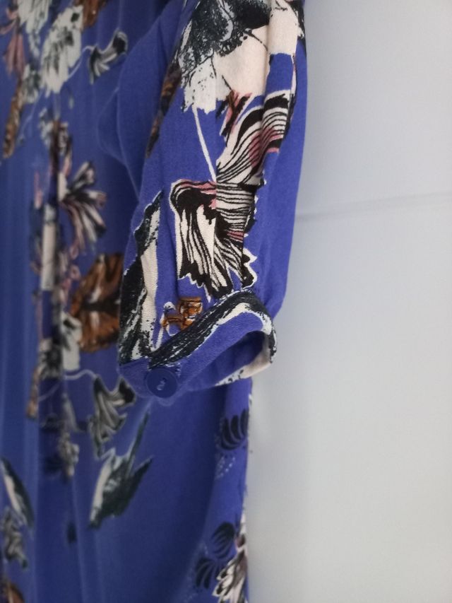 Camisa / blusa mujer azul flores Vila