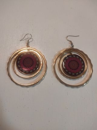 Pendientes dorados Desigual