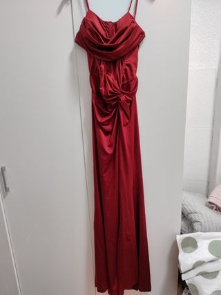 Vestido rojo fiesta largo