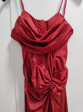Vestido rojo fiesta largo