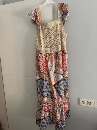 Vestido largo multicolor