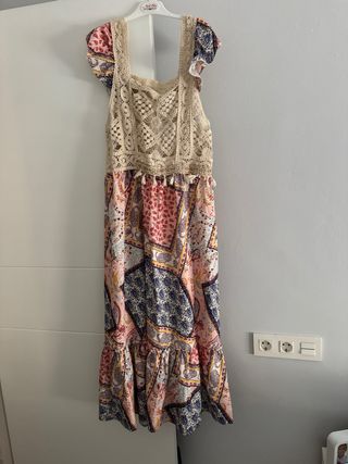 Vestido largo multicolor