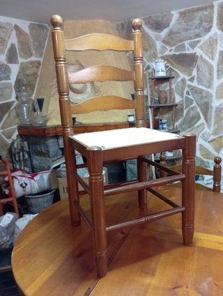 Mesa pino extensible + 5 sillas