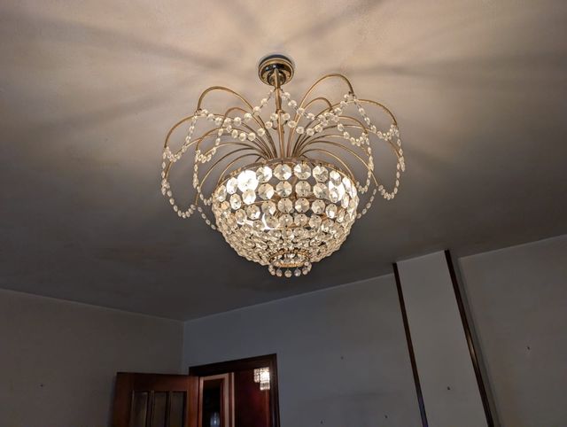 Lámpara de cristal de roca