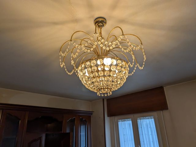 Lámpara de cristal de roca