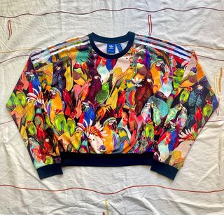 Felpa Adidas x FarmRio Cropped Passaredo tg. 40/S