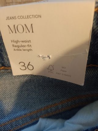 Vaqueros Mom Mango - Talla S