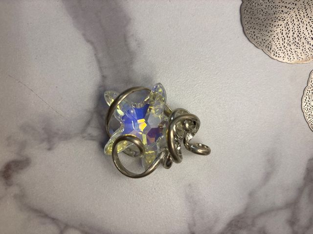 Ciondolo stella Swarovski acciaio