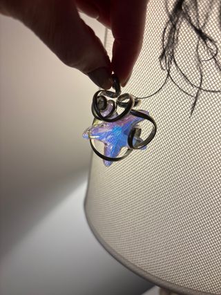 Ciondolo stella Swarovski acciaio