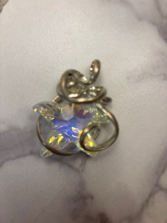 Ciondolo stella Swarovski acciaio