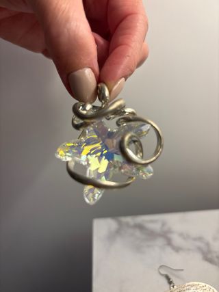 Ciondolo stella Swarovski acciaio