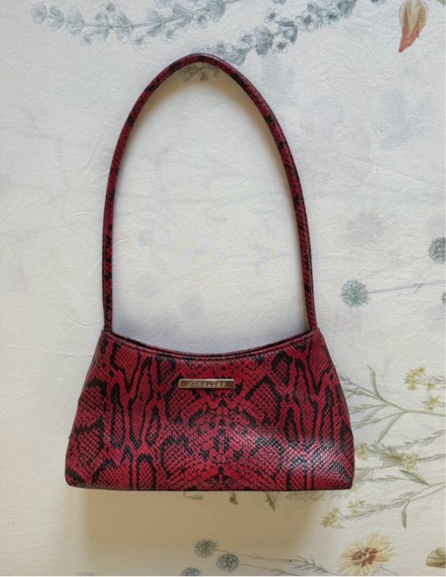 Bolso Caselles rojo serpiente